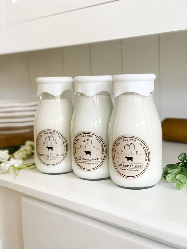 Milk Bottle Candle 13 oz: Brown Sugar & Fig