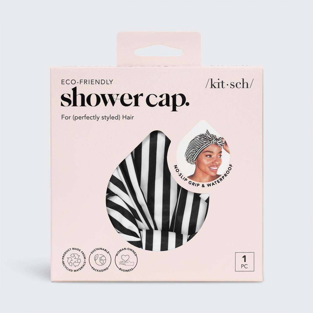 Luxe Shower Cap, Stripe