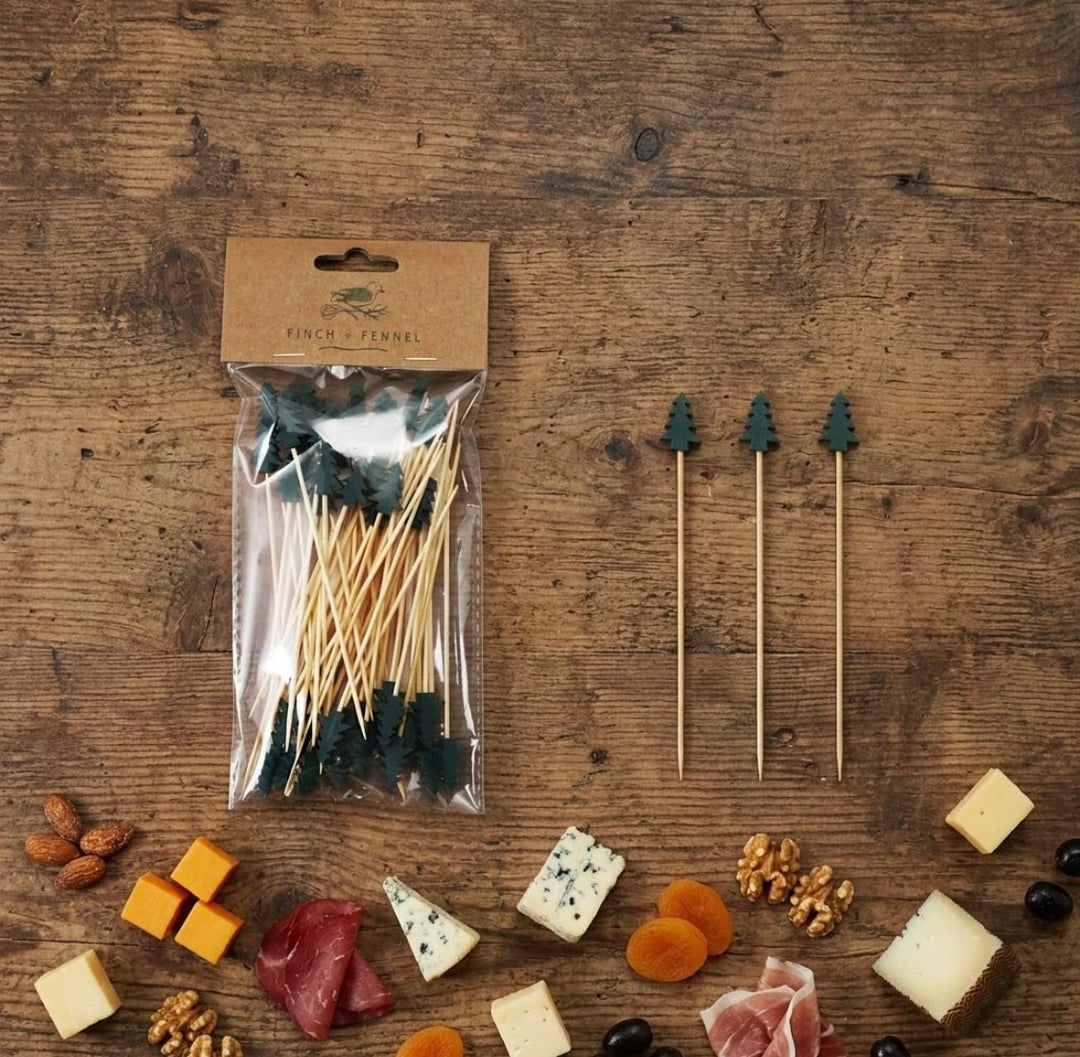 Finch + Fennel Bamboo Tree Skewers - Pine &amp; Moss