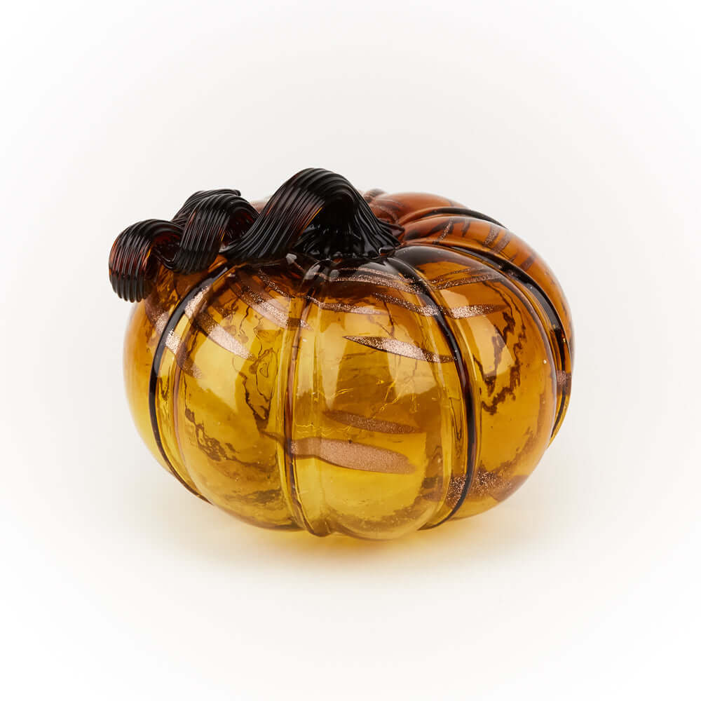 Glass Eye Studio- Amber Gold Streak Pumpkin