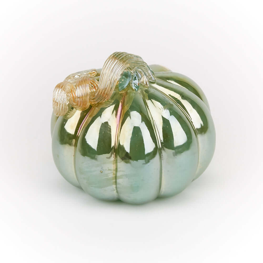 Glass Eye Studio- Green Luster Pumpkin
