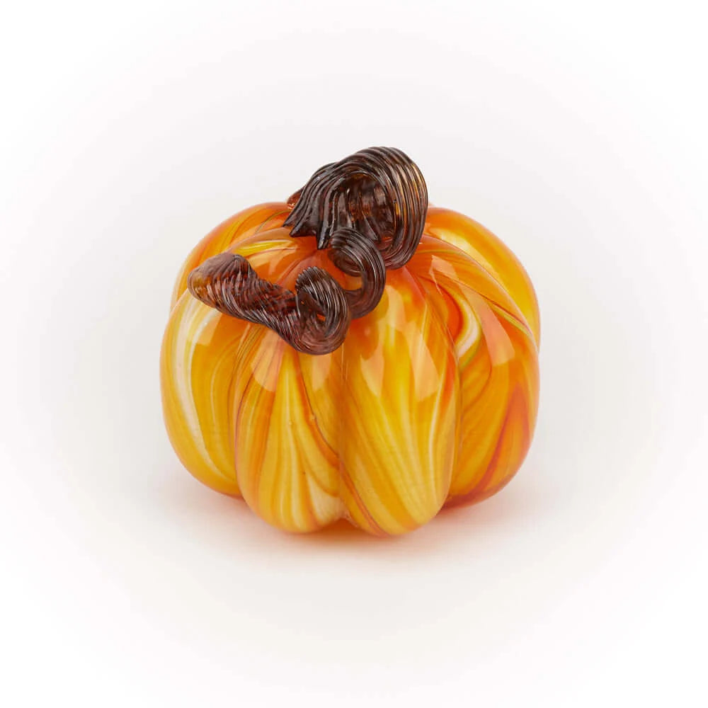 Glass Eye Studio- Small Orange Straw Pumpkin