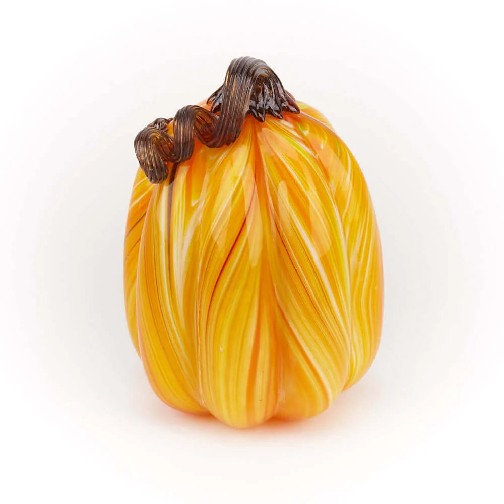 Glass Eye Studio- Medium Orange Straw Pumpkin