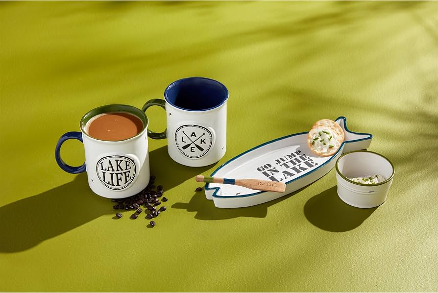 Lake Fish Tray &amp; Dip Set