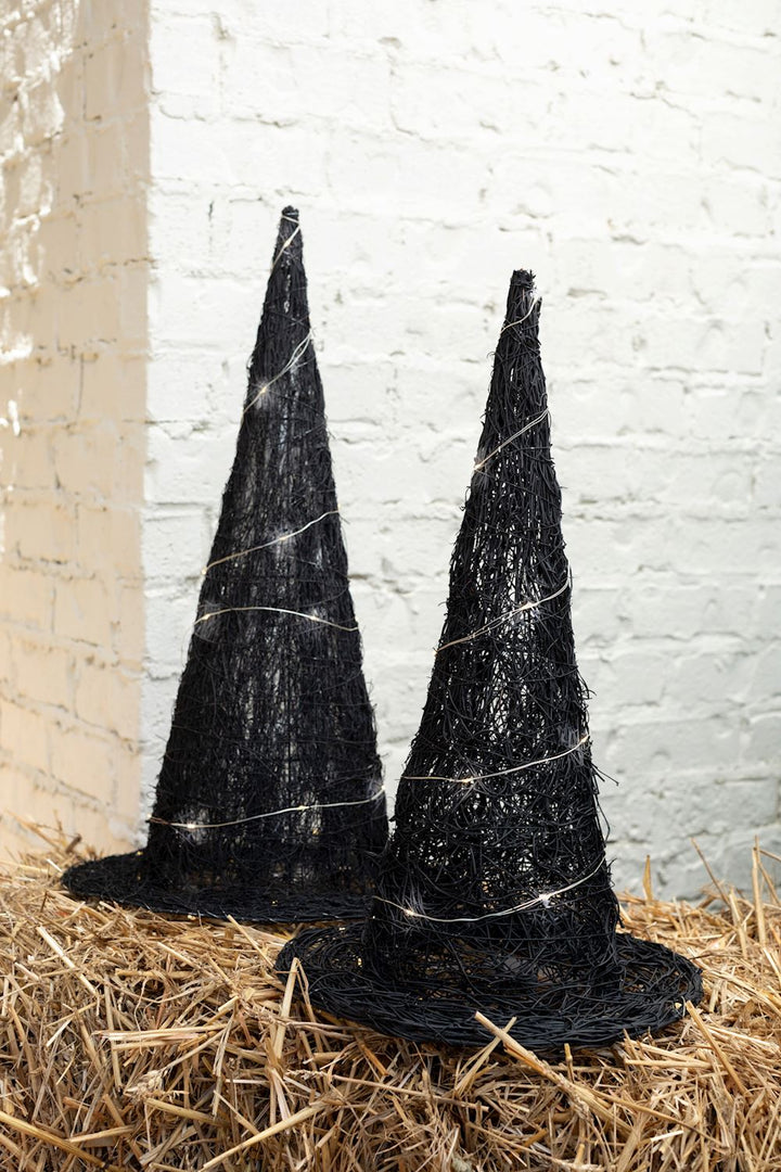 Woven LED Witch Hat- 2 Sizes (Local Pickup Only)