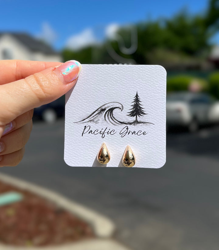 Water Resistant Teardrop Earrings: Two Colors - Pine &amp; Moss