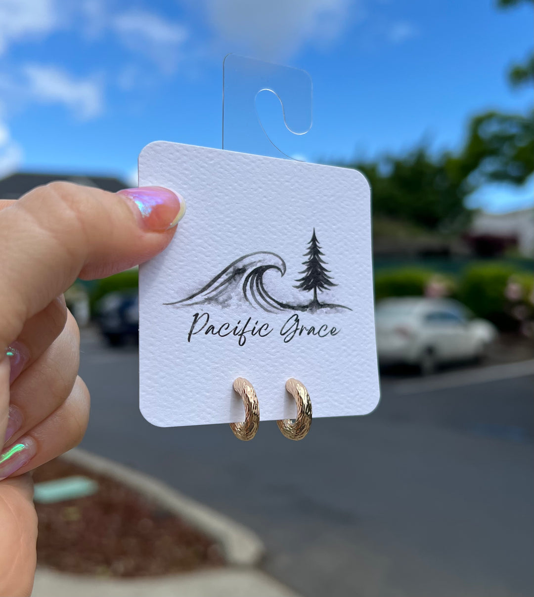 Water Resistant Textured Hoops: Two Colors - Pine & Moss