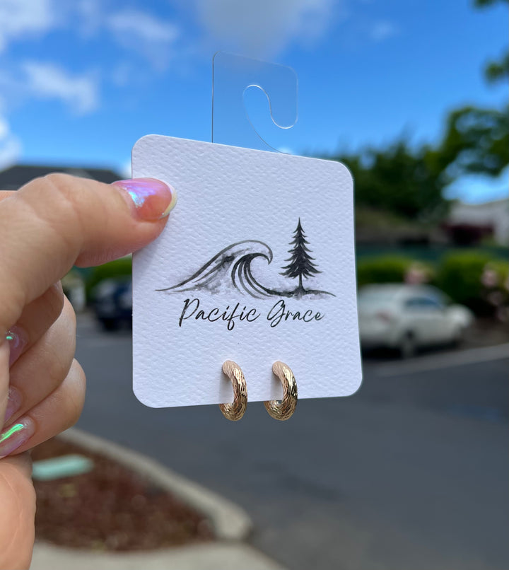 Water Resistant Textured Hoops: Two Colors - Pine &amp; Moss