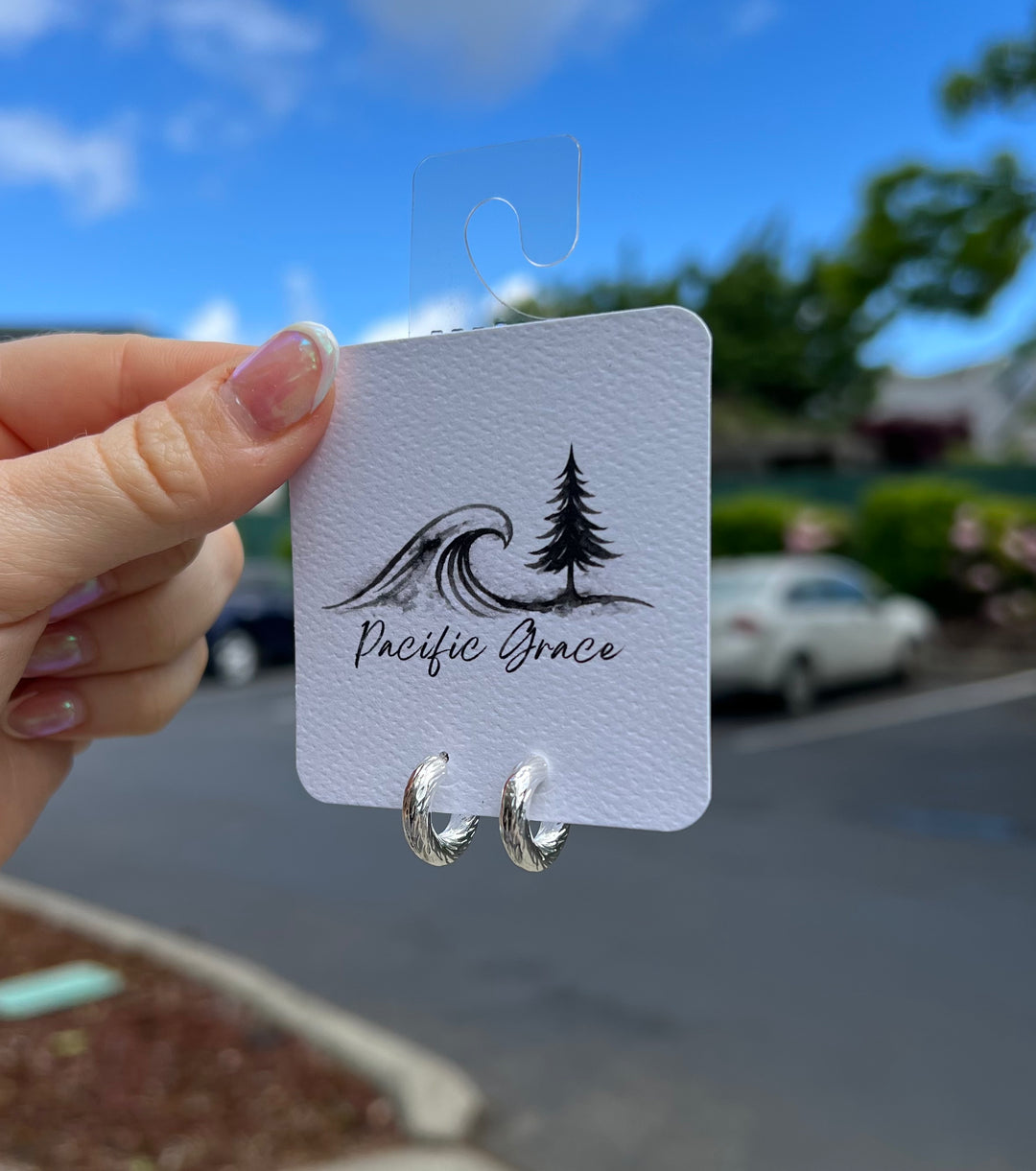 Water Resistant Textured Hoops: Two Colors - Pine &amp; Moss