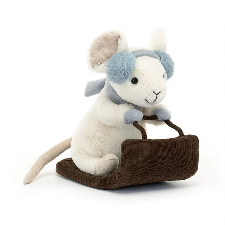 Jellycat- Merry Mouse Sleighing - Pine & Moss