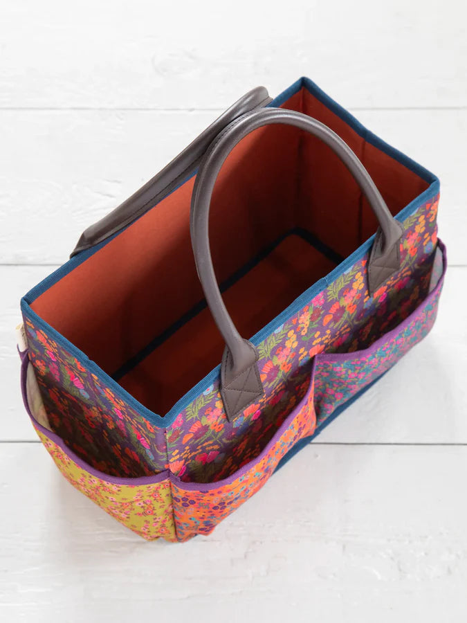 Mimi Utility Tote: Eggplant Floral - Pine &amp; Moss