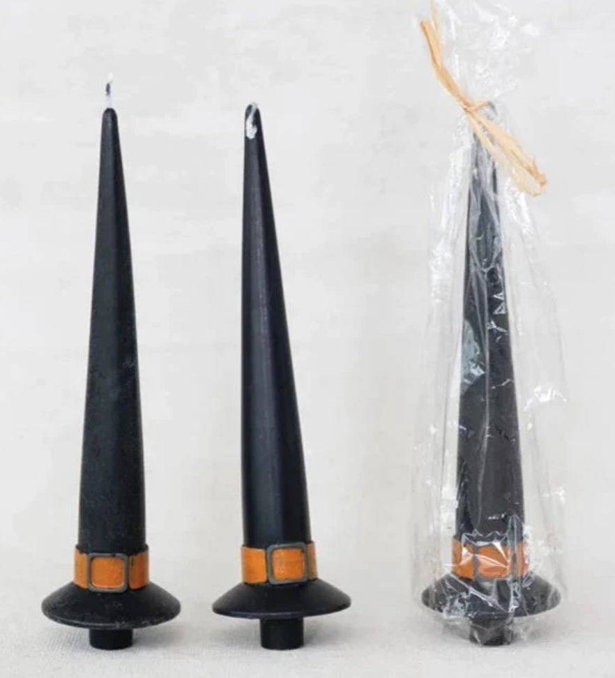 Witch Hat Shaped Taper Candle- Sold Individually