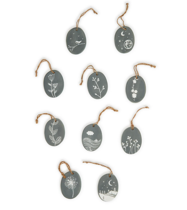 Sgraffito Oval Ornament - 10 Designs