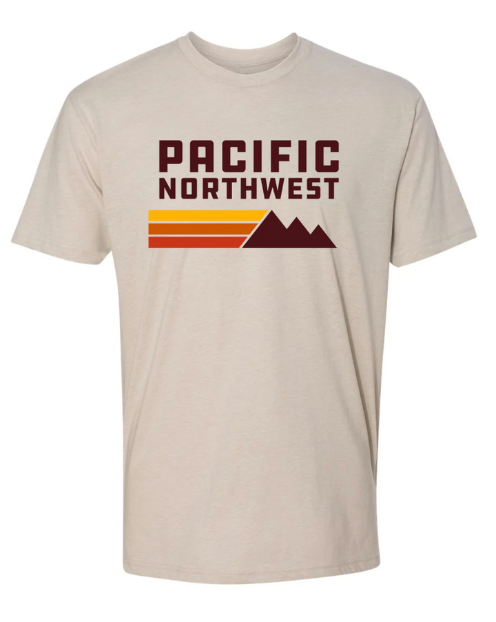 PNW Retro T-Shirt- Beige - Pine & Moss