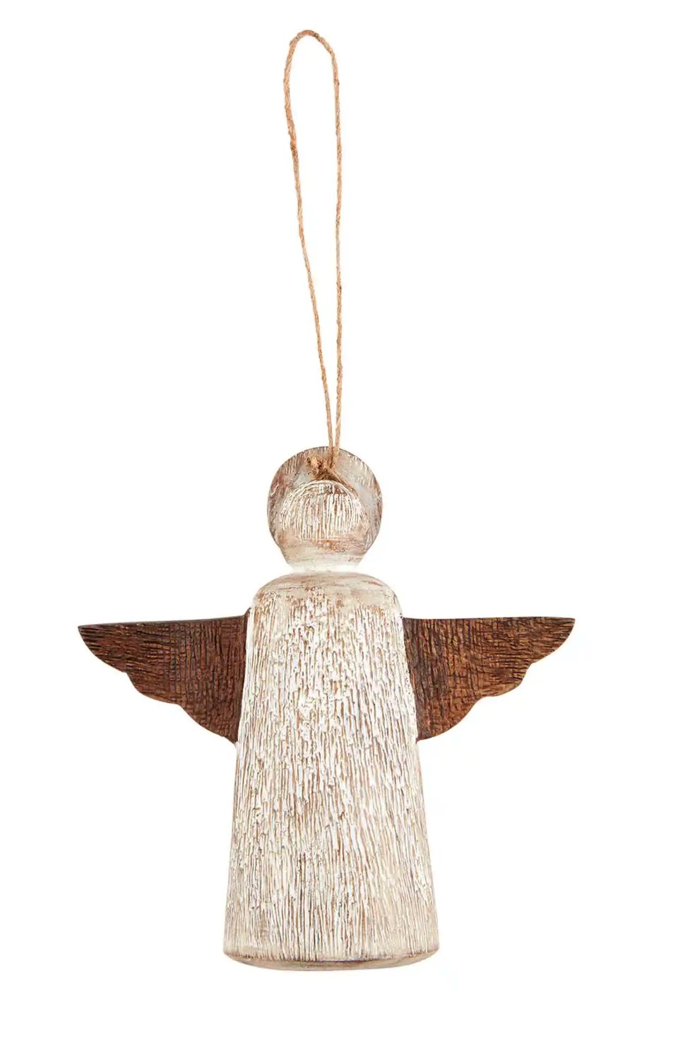 Multi Wood Angel Ornament