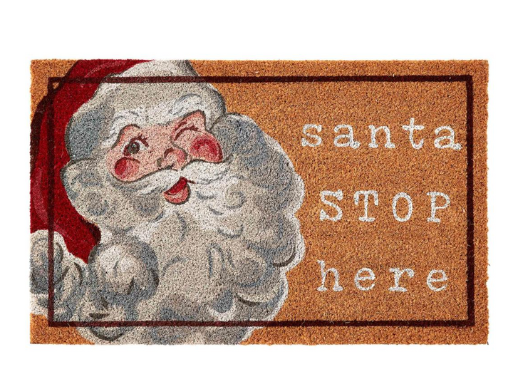 Santa Stop Here Doormat