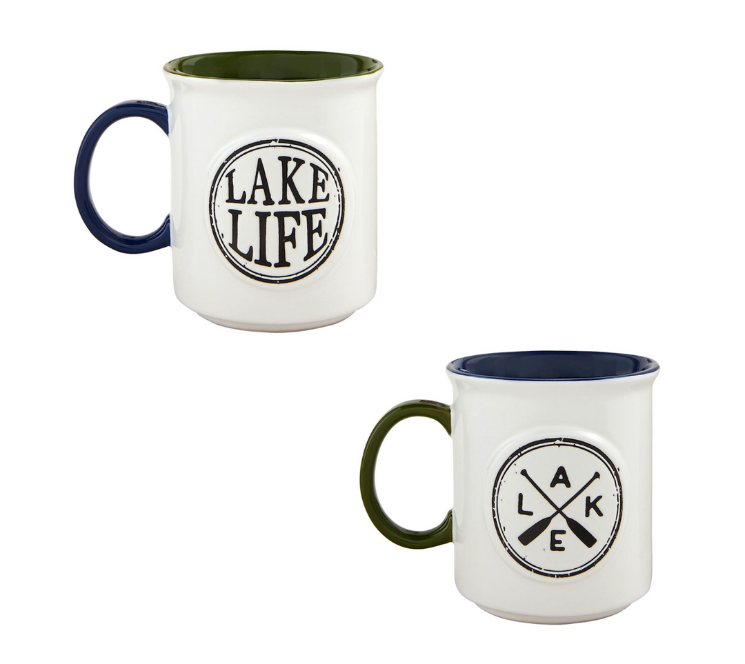 Lake Stamp Mugs - Pine & Moss