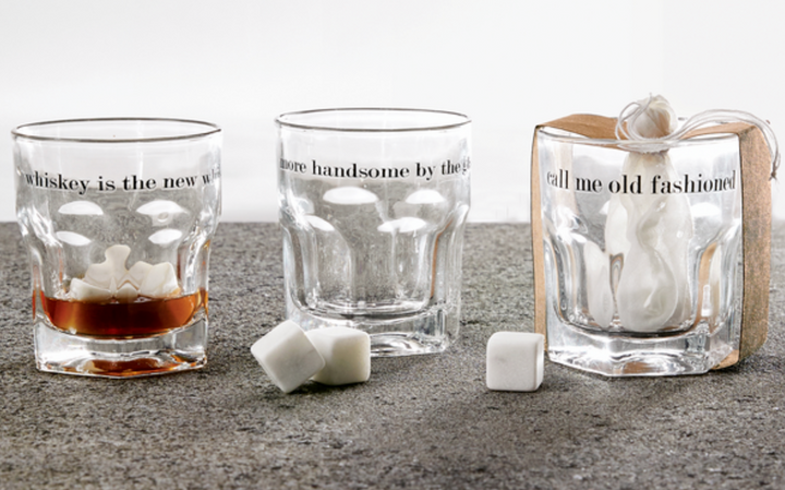 Whiskey Is The New Whiskey Glass & Stone Set