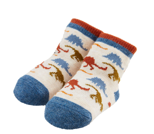 Baby Dino Socks - Pine & Moss