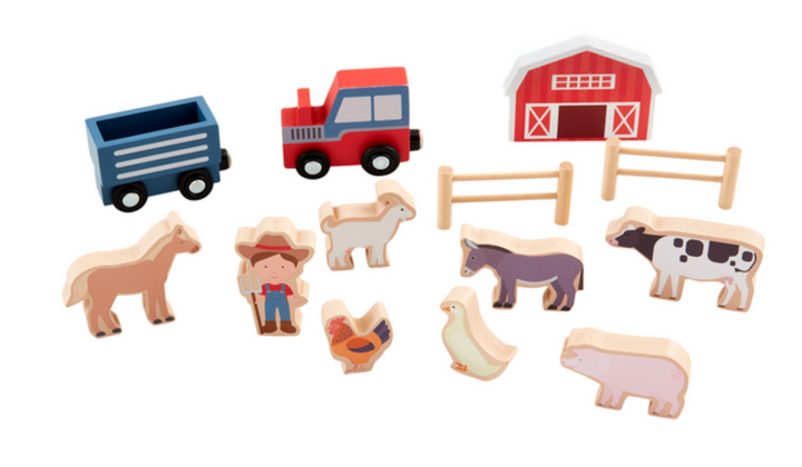 Wood Farm Toy Set