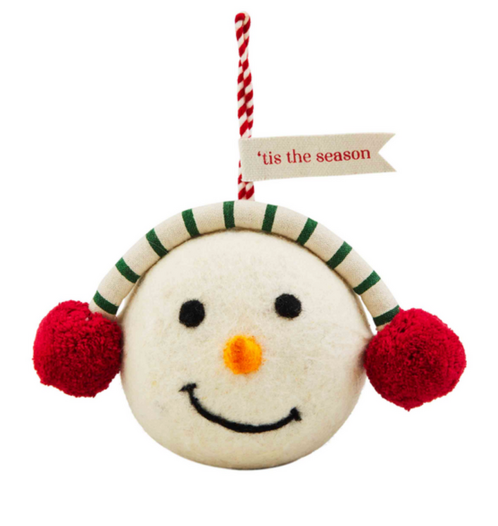 Wool Snowmen Ornaments