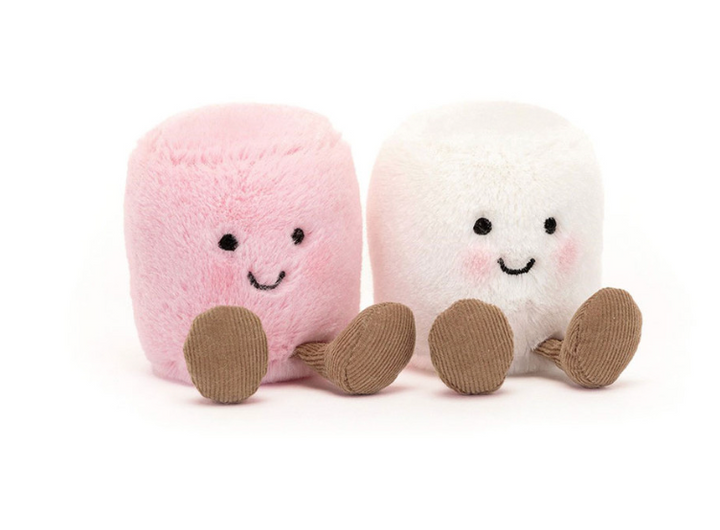 Jellycat- Amuseables Pink And White Marshmallows