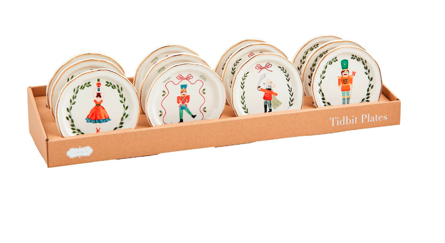 Nutcracker tidbit plates - Pine & Moss