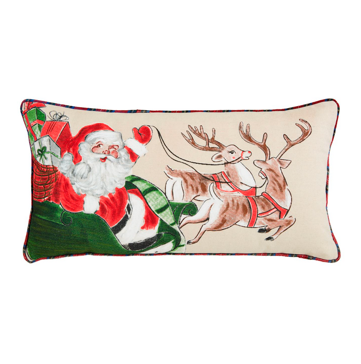 Sleigh Xmas Painted Pillow