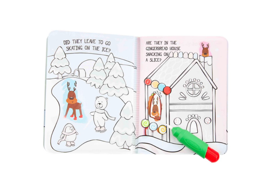 Water-Color Wizard Santa Book - Pine & Moss