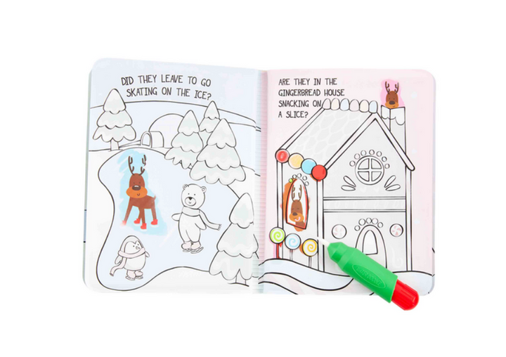 Water-Color Wizard Santa Book - Pine & Moss