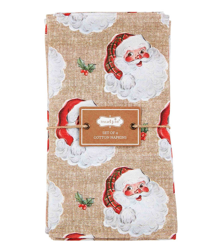 Printed Vintage Santa Napkins