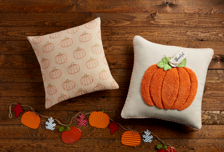 Orange Tufted Pumpkin Pillow - Pine & Moss