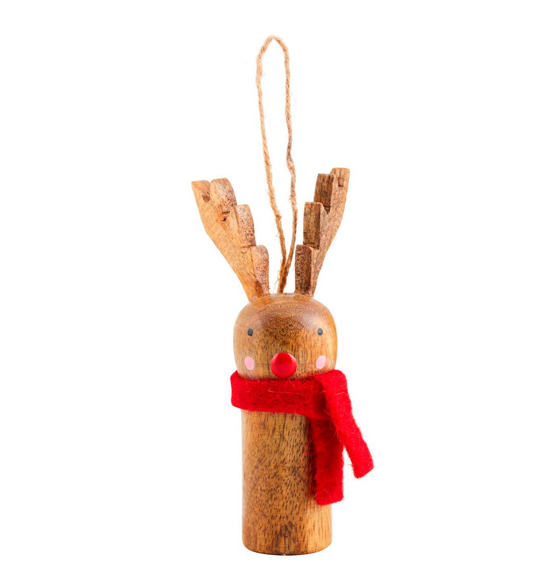 Wood Peg Ornaments