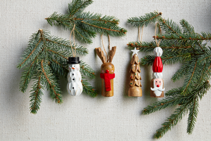 Wood Peg Ornaments