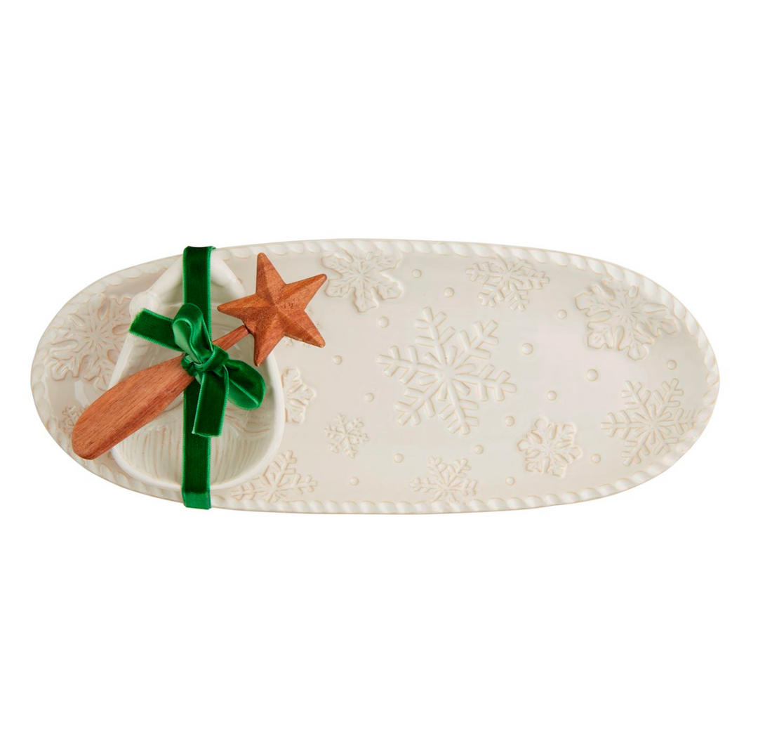 White Christmas Hostess Tray Set