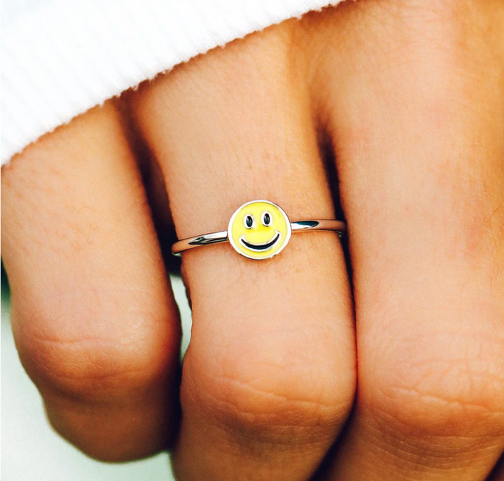 Pura Vida Happy Face Ring