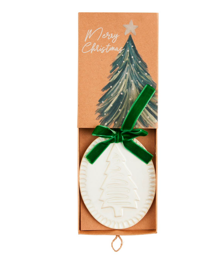 White Christmas Layered Ornaments