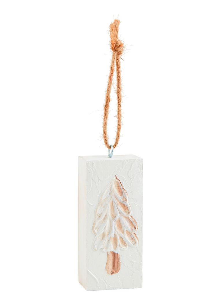 White Wood Ornament- Three Styles