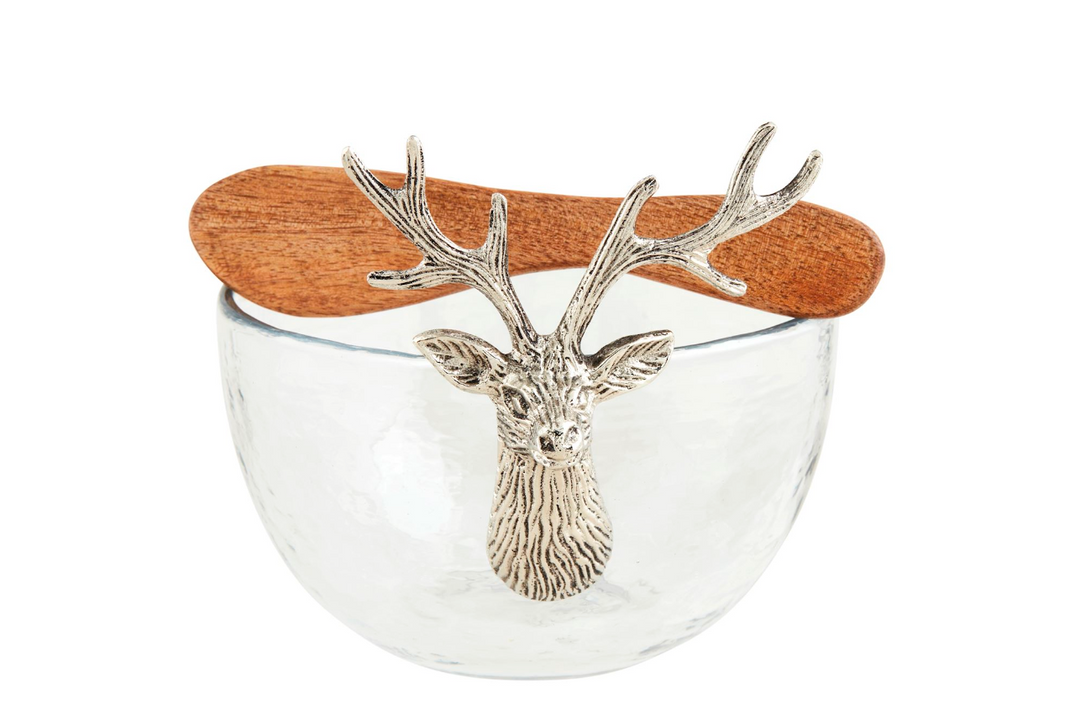 Glass Deer Tidbit Set