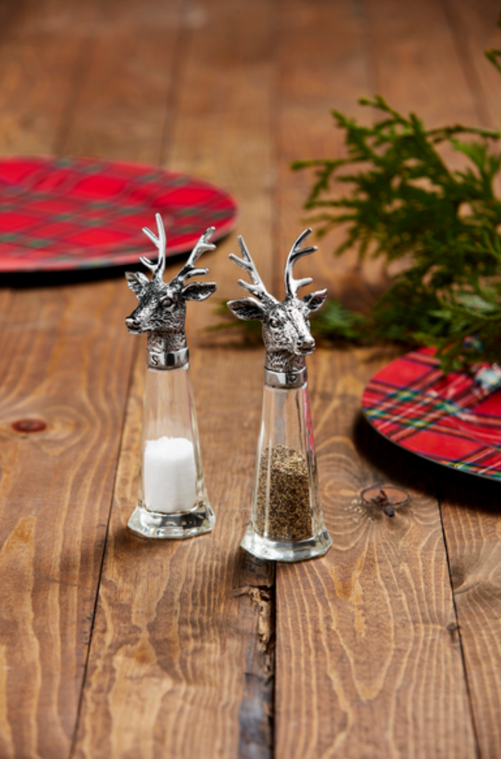 Metal Deer Salt And Peeper Set