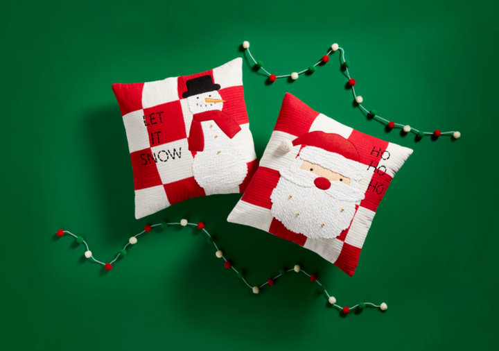 Quilted Christmas Pillows - Two Styles