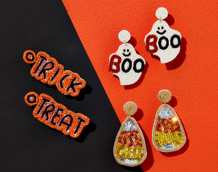 Halloween Beaded Earrings