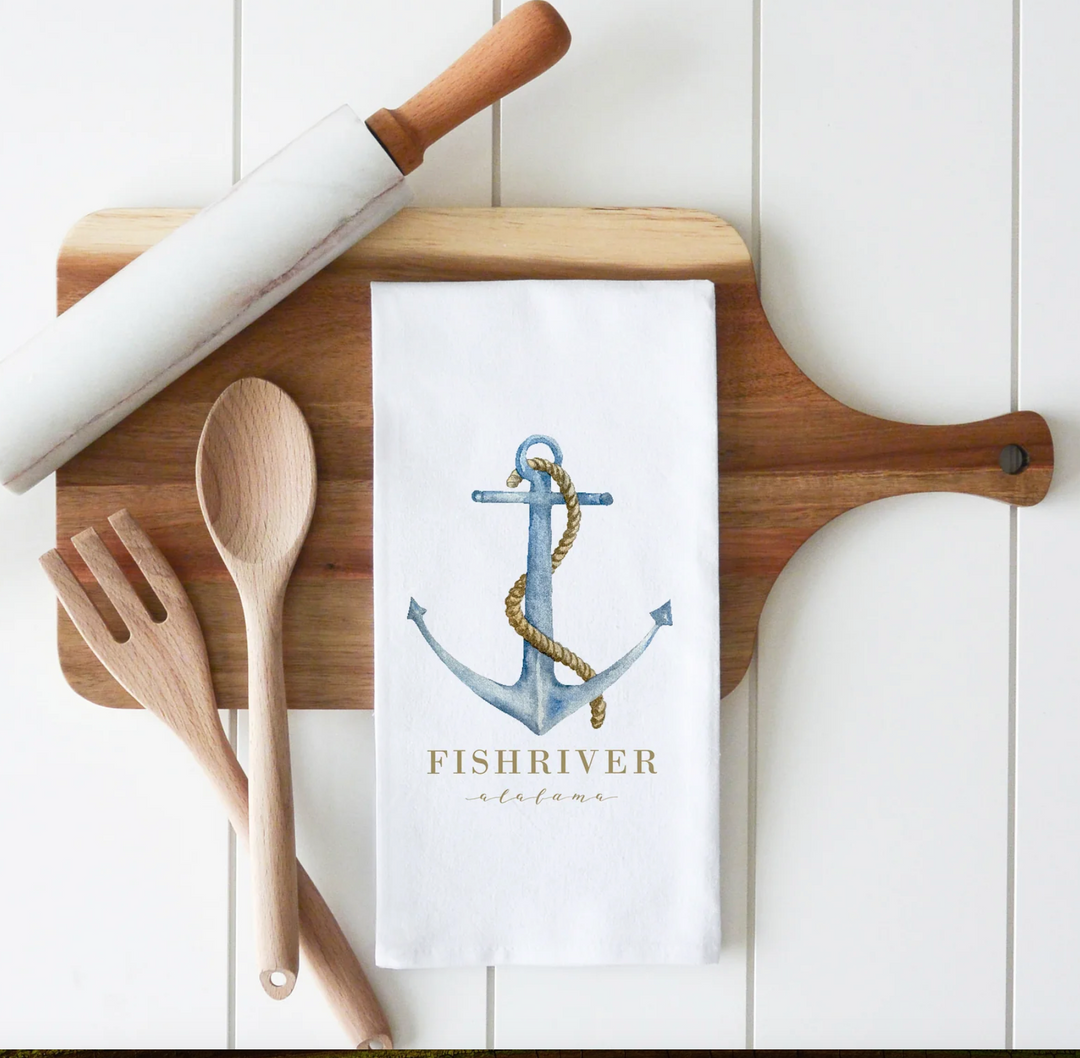 Anchor Tea Towel- Anderson Island