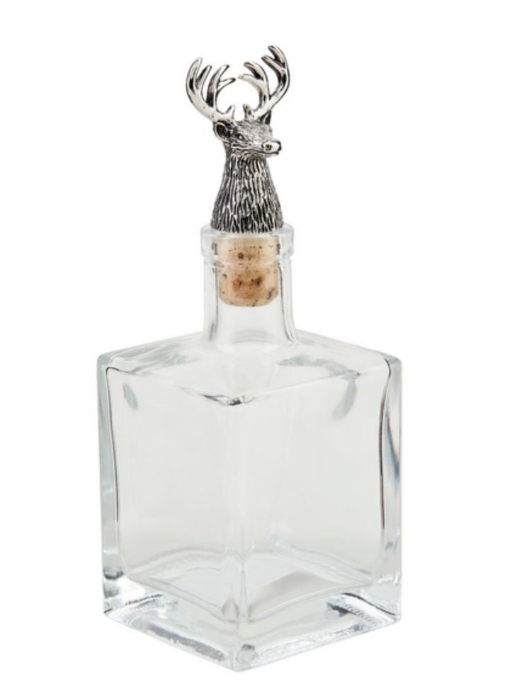 Metal Deer Antlers Decanter- Two Sizes