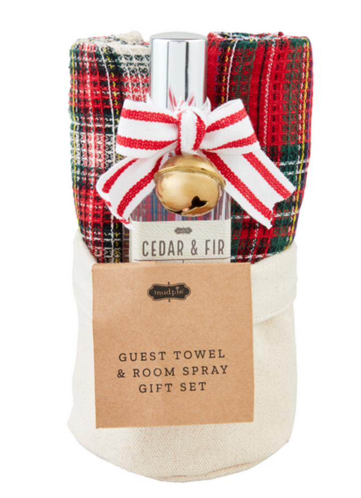 Tartan Room Spray Towel Set - Pine & Moss