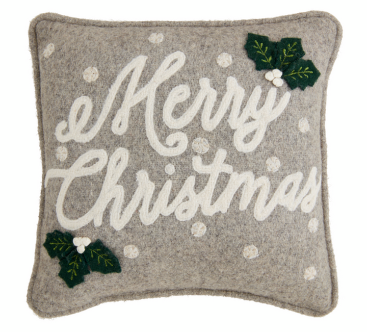 Merry Christmas Mini Felt Pillow