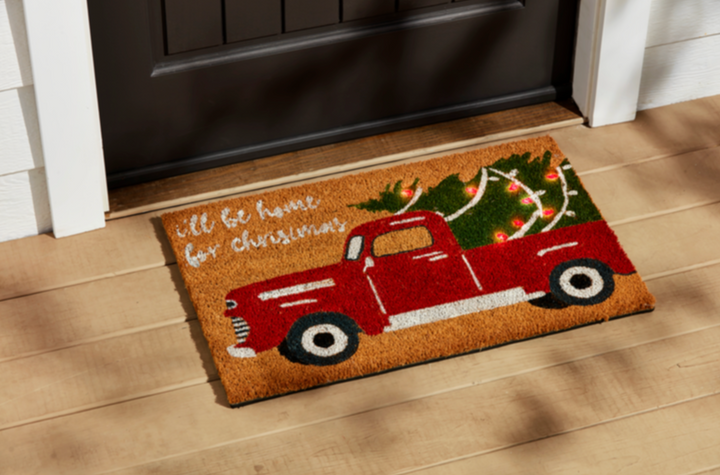 Christmas Truck Light-Up Doormat