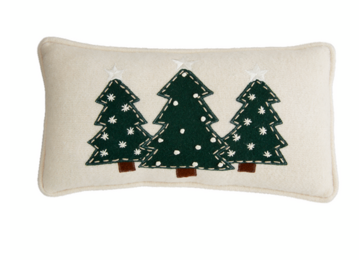 Tree Mini Felt Pillow - Pine & Moss