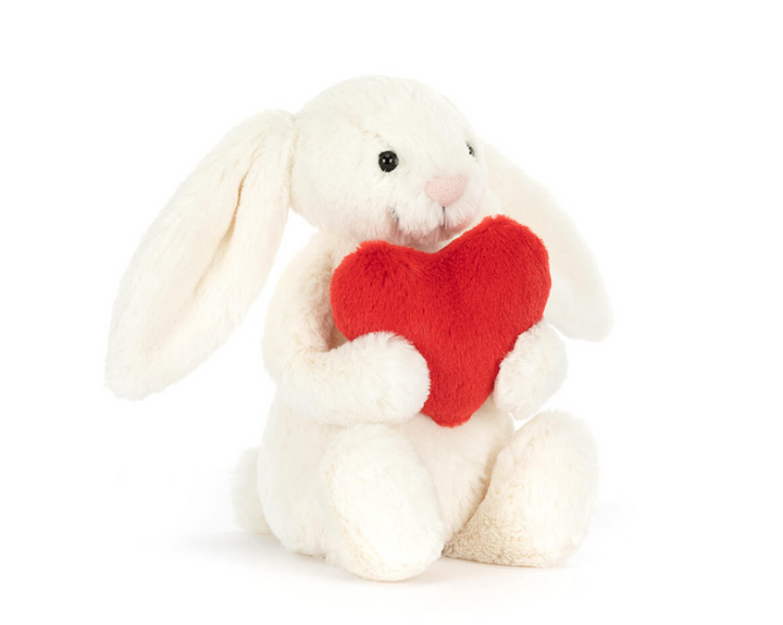 Jellycat- Bashful Red Love Heart Bunny - Pine & Moss