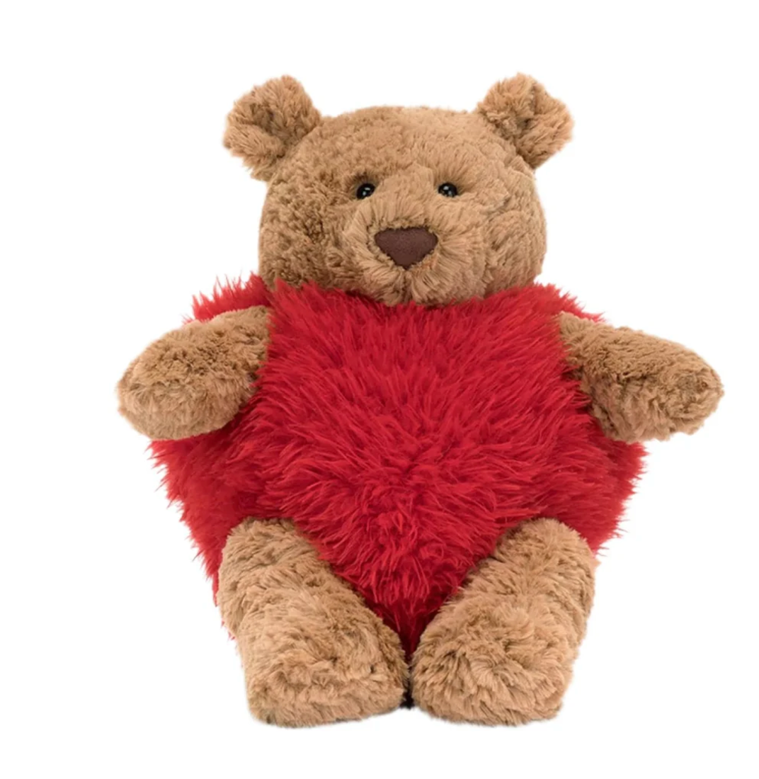 Jellycat Bartholomew Bear "Heartthrob" - Pine & Moss